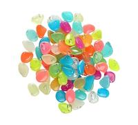 Glowing Pebbles - 0.39 inch 200 Pack Outdoor Nighttime Guide Stones | Colorful Magic Solar Powered Glowing Pebbles | Garden Landscaping Waterproof Pet Aquarium Stones Resin, 108g.