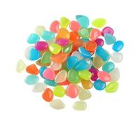 Glowing Pebbles - Colorful Waterproof Landscape Stones | Luminous Decorative Garden Rocks Outdoor Glow Design Bright Day Night for Patio, Lawn, Terrace, Courtyard, Flower, Bed Decoration