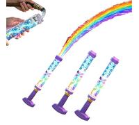 Glowing Rainbow LED Water Blaster, Firework Water Gun with Lights, Automatic Splash Gun for Kids & Adults Pool Party Summer Fun (3pc)