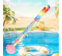 Glowing Rainbow LED Water Blaster, Fireworks Water Gun with Lights, Firework Style Water Squirter High Pressure Pull-Out Water Blaster, Fireworks Effect Water Spray Toy for Pool (A)