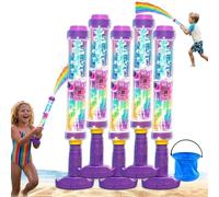 Glowing Rainbow LED Water Blaster, Rainbow Water Gun, Firework Water Spray Gun with Lights, Summer Fun That Pops Like Magic, Glowing Rainbow Water Blaster (5 PCS)