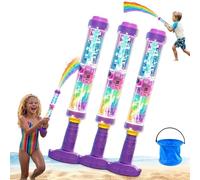 Glowing Rainbow LED Water Blaster, Rainbow Water Gun, Firework Water Spray Gun with Lights, Summer Fun That Pops Like Magic, Glowing Rainbow Water Blaster (3 PCS)