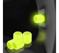 Glowing Tire Valve Caps, Glow-in-The-Dark Car Tire Valve Cap Set, Corrosion Iluminated Accessories, Durable Luminous Stem Caps for Car Truck SUV Motorcycles Bike (Yellow,24PCS)