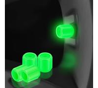 Glowing Tire Valve Caps, Glow-in-The-Dark Car Tire Valve Cap Set, Corrosion Iluminated Accessories, Durable Luminous Stem Caps for Car Truck SUV Motorcycles Bike (Green,24PCS)