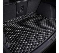 GLOWINGGOLD Cuir Tapis Coffre sur Mesure Voiture pour Porsche Panamera 2009-2016, ImerméAbles Antidérapant Anti-salissures Trunk Cargaison Tapis de Protection(Normal,Black-Beige)