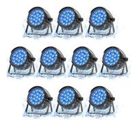 Glowingstage Projecteur LED Par étanche IP65, 10 Piece 300W RGBW, DMX512, idéal pour les fêtes et concerts en extérieur par temps pluvieux