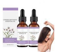 Glowoman - Huile de cyperus rotonde, huile naturelle du cyperus rotondus pour l'épilation, réduit la croissance des poils indésirables et lisser la peau, hydratante et apaisante, pour tous (2pcs)