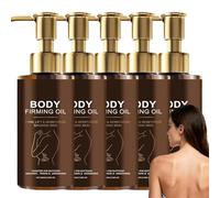 Glows Remedy Oil raffermissant la peau, huile corporelle raffermissante, huiles de massage raffermissantes pour la peau sèche et affaissée, réduit les ridules, les rides et les vergetures (5PCS)