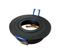 Glowster Anneau basculant rond noir à 2 anneaux, idéal pour les systèmes de suspension et les applications dans les véhicules.