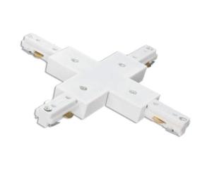 Glowster B1223002 Rail à trois voies type X blanc pour l'éclairage et la distribution électrique dans des projets de design d'intérieur, Image