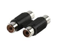 Glowster Connecteur audio/vidéo RCA 2 x 2, noir, idéal pour transmettre des signaux audio et vidéo sur des appareils multimédias.