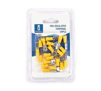 Glowster Connecteurs pré-isolés MDD2-250 jaunes (20 pcs/blister) : haute qualité pour une électrification sûre et efficace. Idéal pour les projets de bricolage ou une utilisation professionnelle.