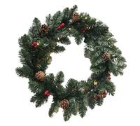 glowster Couronne LED de Noël de 60 cm, décorée de Pommes de pin et de Boules, Illuminer et embellir Vos espaces Pendant la Saison Festive.