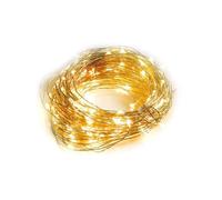 Glowster Guirlande lumineuse LED en fil de cuivre, batterie 3AA, 2 m, lumière blanche chaude, idéale pour la décoration et l'ambiance.