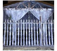 Glowster Guirlande lumineuse plate avec batterie 3AA - Blanc froid - 2 m x 2 m - Idéales pour décorer des événements et créer des ambiances chaleureuses.