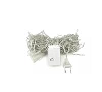 Glowster Guirlande lumineuse plate en forme de stalactite, batterie 3AA, blanc chaud, 10 m x 0,6 m, idéale pour décorer des événements et créer des ambiances chaleureuses.