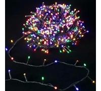 Glowster Guirlande lumineuse plate LED alimentée par piles 3AA Couleurs RVB 5 m Idéal pour la décoration de fête et d'ambiance.