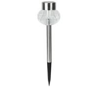 Glowster Lumière solaire de pelouse d'ambiance LED Lumière de fleur en acier inoxydable 6500 K