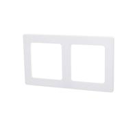 Glowster Plaque murale en plastique blanche, allemande/française, double, compatible avec tous les appareils électriques standards, petite