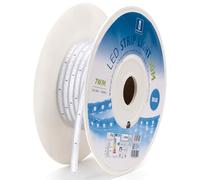Glowster Ruban LED bleu de 50 m, 8 mm, avec circuit intégré, idéal pour un éclairage décoratif et d'ambiance en intérieur et en extérieur.
