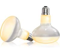 GlowUp 100W Lampe Chauffante Terrarium, E27 Ampoule Chauffante Poussin graduable, Convient aux poussins, tortues, lézards, serpents et autres reptiles et amphibiens, deux paquets