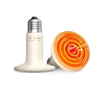 GlowUp 150W Céramique Lampe Chauffante Reptiles,Ampoule Chauffante Terrarium,E27 Ampoule Infrarouge Chauffante, 220-240V pour Chiot,poussin,Tortue,Animal Lézard,Poussin,Serpent, Hamster