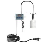 GlowUp 200W Réptilien Aquarium Ampoule Terrarium,Régulateur de Température Intelligence,Lampe Terrarium,E27 Ampoule Terrarium avec Entrée/Sortie,Pour Schlangen,Schildkröten,Eidechsen,Chamäleons,