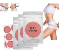GLP-1 Lot de 3 patchs à ingrédients naturels - Coupe-faim pour femmes, soutien énergétique et digestif, design de style patch, doux et apaisant pour les femmes, faciles à utiliser