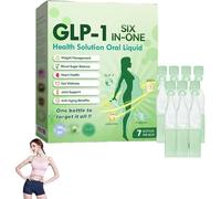 GLP-1 Solution de santé 6 en 1 liquide bucco-dentaire, liquide oral GLP-1 avancé, gouttes multi-actions GLP1, favorise la digestion intestinale, raffermissant la peau et le corps pour homme et femme