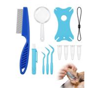 GLPRKOW Kit Extraction Tiques 11 Pièces | Pincettes pour Chiens & Chats | pour Animaux