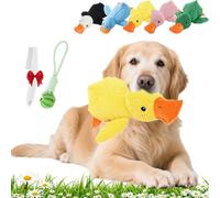 GLSAYZU Canard anti-stress : anti-anxiété de séparation et d'être seul, jouet de canard apaisant amélioré pour chien, jouet de canard qui se cogne, coussin en peluche doux pour apaiser le calme, jaune