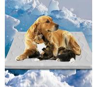 GLSAYZU Drpfoten Tapis rafraîchissant pour chien - Tapis rafraîchissant pour chien - En tissu rafraîchissant réversible - Facile à laver - Pliable - Lavable en machine - Auto-rafraîchissant (M)