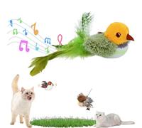 GLSAYZU Flappy Chase, Oiseau Volant pour Chat, Jouet Chat Oiseau Qui Bouge, Jouet Gazouillant Oiseau Qui Vole pour Chat, Flappychases Oiseau Jouet Chat, Oiseau pour Chat Qui Bat des Ailes (A)