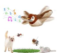 GLSAYZU Oiseau Volant pour Chat, Flappy Chase, Jouet Chat Oiseau Qui Bouge, Jouet Gazouillant Oiseau Qui Vole pour Chat, Flappychases Oiseau Jouet Chat, Oiseau pour Chat Qui Bat des Ailes (H)