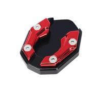 GLSDC Extension Bequille Moto pour Ducati Multistrada Enduro Pro, Aluminium Extension de Béquille Latérale Moto Antidérapant Patins Support,Red