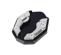 GLSDC Extension Bequille Moto pour Suzuki VStrom 650 / XT Vstrom, Aluminium Extension de Béquille Latérale Moto Antidérapant Patins Support,Silver