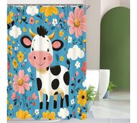 Glslmznq Rideau de Douche Animaux bucoliques Rideau de Bain Tissu Polyester Anti Moisissure Imperméable Lavable Rideaux Salle de Bain 180x200cm avec 12 Crochets Baignoire Rideaux Salle a-858