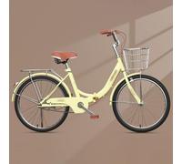 GLSQBVRP Vélo Pliant pour Femme 20", 22", 24", 26", Cadre en Acier À Haute Teneur en Carbone avec Doubles Freins À Disque, Vitesse Unique A,26 inch