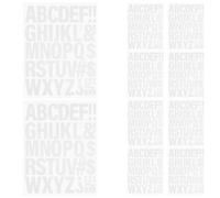 GLSTOY 10feuilles Lot Lettres Thermocollantes Vinyle Blanc Alphabet Complet pour Vêtements Patchs à Repasser Résistants Transfert Thermique Facile pour Tissu Personnalisation DIY