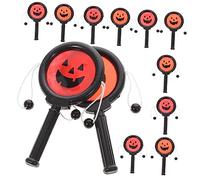 GLSTOY 12pièces Jouets Éducatifs Tambours à Secouer Design Citrouille Pour Halloween Drums Colorés Pour Garçon Fille