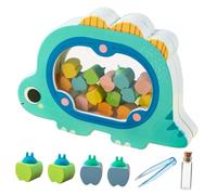 GLSTOY 1ensemble Boîte à Dents Bois Pour Garçon Fille Récipient Mémoriel Garçon Fille Coffre à Dents Laiteuses Avec Pinces Et Bouteille Pour Conservation Des Souvenirs De