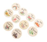 GLSTOY 1ensemble Plaque Bois Pour Suivi De Croissance De Cartes Mensuelles Pour Photographies Et Décoration Accessoire Mémorable Pour Bébés Filles Et Garçons