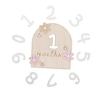 GLSTOY 1ensemble Plaque De Naissance Bois Pour Bébés Carte De Mensuel Personnalisable Accessoire Photo Pour Filles Et Garçons Annonce Charmante Des Événements Mensuels