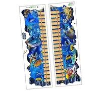 GLSTOY 1Set Stickers Muraux Poissons Sous-Marins Stickers Muraux Sous 3D Wall Sticker Adhésif Sticker Pont Suspendu 3D Décor De Sol Poissons Autocollants De Sol