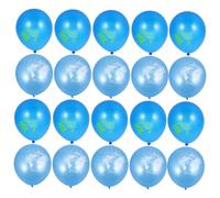 GLSTOY 20 Pièces carte ballon décorations terre ballons pour d'anniversaire Enseignement Décorer scolaires en latex d'impresion