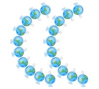 GLSTOY 20pcs Pendentifs en Résine Globe Breloques Élégantes pour Bracelets et Colliers, Accessoires de Loisirs Créatifs pour Femmes