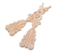 GLSTOY 2pcs Appliques en Bois Massif Sculpté pour Meubles, Décorations Décoratives Classiques, Faciles à Installer, pour L'intérieur Bords D'armoires