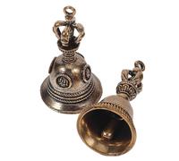 GLSTOY 2pcs Breloques Cloche en Métal Marron Style Rétro Vintage, Non Fragile, comme Décorations Suspendues ou Pendentifs pour Accessoires de Bijoux