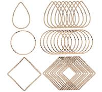 GLSTOY 30 pièces Kit de Fabrication de Boucles Oreilles Créoles Géométriques Assortiment DIY pour Création Bijoux Modernes Fourniture Boucles Oreilles Demi Créole Polyvalente