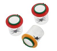 GLSTOY 3Pièces Boîte à Insectes avec Loupe Conteneur de Visionnage pour Insectes Jouet Éducatif pour Garçon Fille Observation Nature Rouges Jaune